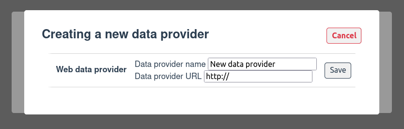 Add data provider